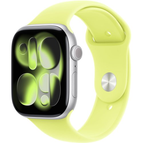 Ремешок Apple Sport Band for Apple Watch 46mm M/L (MFGW4ZM/A) Neon Yellow купить в Украине: Киев, Днепр, Харьков, Одесса  | Низкая цена, отзывы, характеристики от TELEMART фото