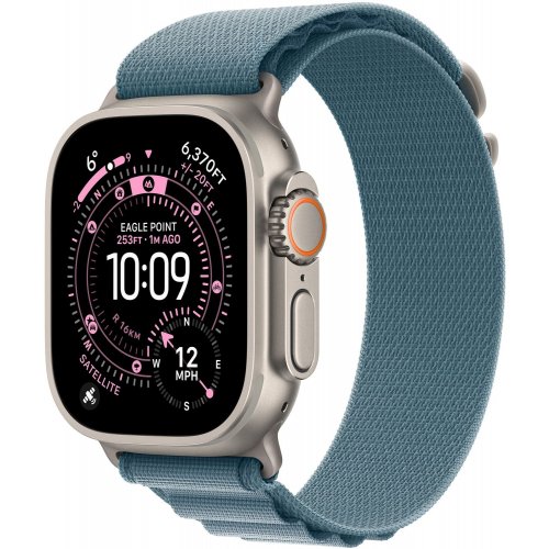 Ремінець Apple Alpine Loop Natural Titanium Finish for Apple Watch 49mm Small (MFTH4ZM/A) Light Blue купити в Україні: Київ, Львів, Хмельницький, Тернопіль | Низька ціна, відгуки, характеристики від TELEMART фото