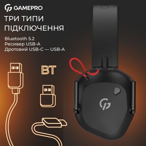 Наушники GamePro Genesis Mercury Pro Wireless (HSW120B) Black купить в Украине: Киев, Днепр, Харьков, Одесса  | Низкая цена, отзывы, характеристики от TELEMART фото