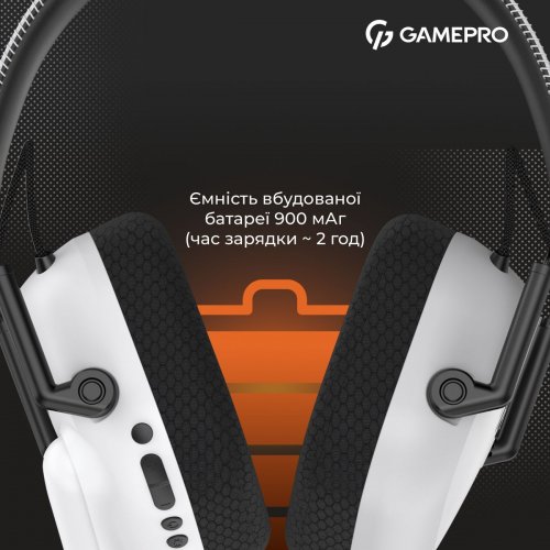Наушники GamePro Genesis Mercury Pro Wireless (HSW120W) White купить в Украине: Киев, Днепр, Харьков, Одесса  | Низкая цена, отзывы, характеристики от TELEMART фото