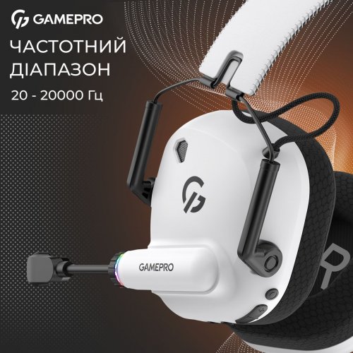 Наушники GamePro Genesis Mercury Pro Wireless (HSW120W) White купить в Украине: Киев, Днепр, Харьков, Одесса  | Низкая цена, отзывы, характеристики от TELEMART фото