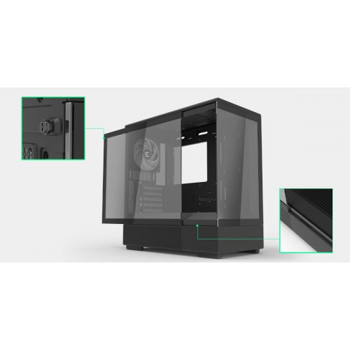 Корпус Zalman P10 Tempered Glass без БЖ Black (Стан нового, 809952) купити в Україні: Київ, Львів, Хмельницький, Тернопіль | Перевірка сумісності, низька ціна, відгуки, характеристики від TELEMART фото