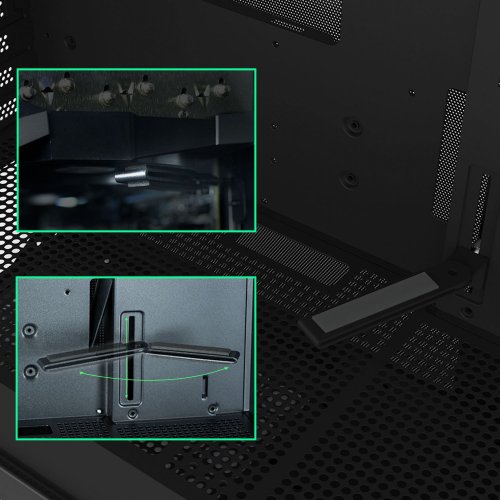 Корпус Zalman P10 Tempered Glass без БЖ Black (Стан нового, 809952) купити в Україні: Київ, Львів, Хмельницький, Тернопіль | Перевірка сумісності, низька ціна, відгуки, характеристики від TELEMART фото