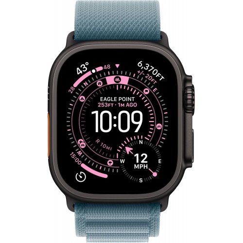Ремінець Apple Alpine Loop Black Titanium Finish for Apple Watch 49mm Small (MG9K4ZM/A) Light Blue купити в Україні: Київ, Львів, Хмельницький, Тернопіль | Низька ціна, відгуки, характеристики від TELEMART фото