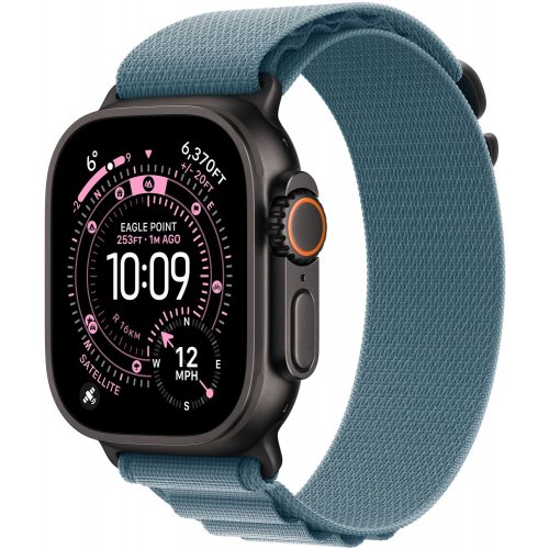 Ремінець Apple Alpine Loop Black Titanium Finish for Apple Watch 49mm Large (MG9M4ZM/A) Light Blue купити в Україні: Київ, Львів, Хмельницький, Тернопіль | Низька ціна, відгуки, характеристики від TELEMART фото
