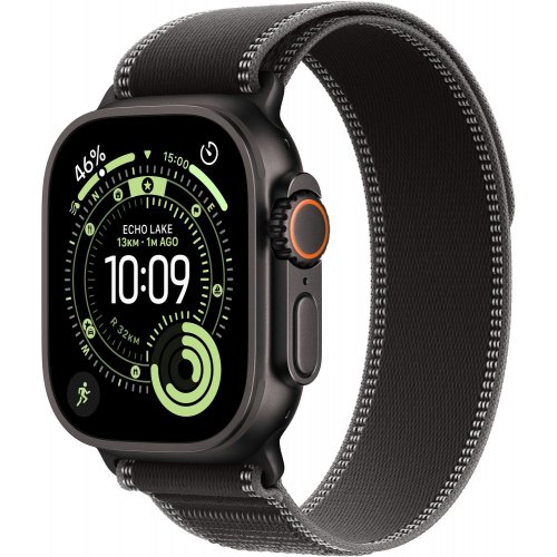 Ремешок Apple Trail Loop Black Titanium Finish for Apple Watch 49mm M/L (MG9U4ZM/A) Black/Charcoal купить в Украине: Киев, Днепр, Харьков, Одесса  | Низкая цена, отзывы, характеристики от TELEMART фото