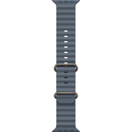 Ремінець Apple Ocean Band Natural Titanium Finish for Apple Watch 49mm (MGCC4ZM/A) Anchor Blue купити в Україні: Київ, Львів, Хмельницький, Тернопіль | Низька ціна, відгуки, характеристики від TELEMART фото