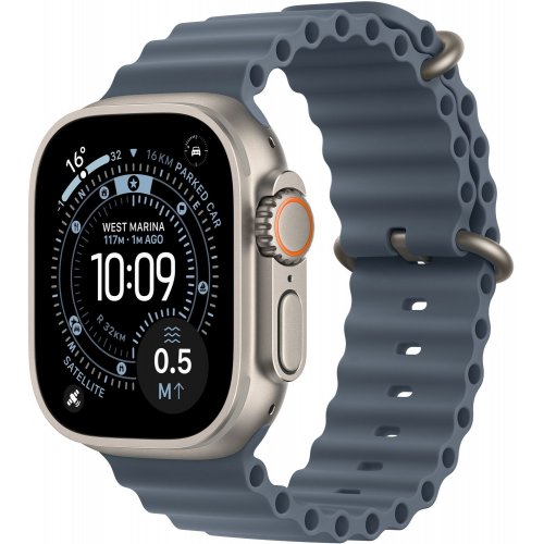 Подовжувач ремінця Apple Ocean Band Extension Natural Titanium Finish for Apple Watch 49mm (MGCE4ZM/A) Anchor Blue купити в Україні: Київ, Львів, Хмельницький, Тернопіль | Низька ціна, відгуки, характеристики від TELEMART фото
