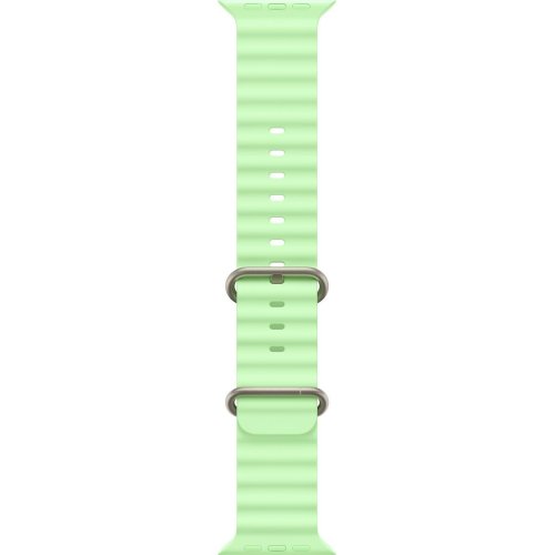 Ремінець Apple Ocean Band Natural Titanium Finish for Apple Watch 49mm (MGCF4ZM/A) Neon Green купити в Україні: Київ, Львів, Хмельницький, Тернопіль | Низька ціна, відгуки, характеристики від TELEMART фото
