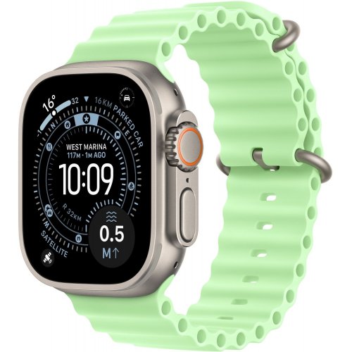 Подовжувач ремінця Apple Ocean Band Extension Natural Titanium Finish for Apple Watch 49mm (MGCG4ZM/A) Neon Green купити в Україні: Київ, Львів, Хмельницький, Тернопіль | Низька ціна, відгуки, характеристики від TELEMART фото
