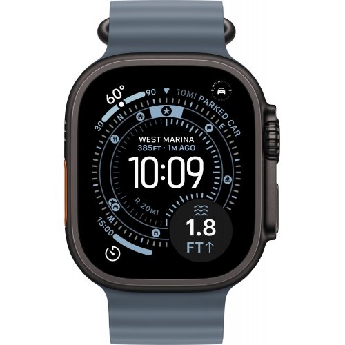 Ремінець Apple Ocean Band Black Titanium Finish for Apple Watch 49mm (MGCJ4ZM/A) Anchor Blue купити в Україні: Київ, Львів, Хмельницький, Тернопіль | Низька ціна, відгуки, характеристики від TELEMART фото