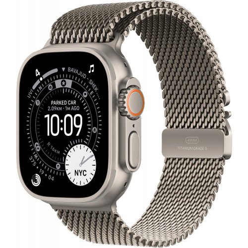 Ремінець Apple Milanese Loop for Apple Watch 49mm Small (MGHN4ZM/A) Natural Titanium купити в Україні: Київ, Львів, Хмельницький, Тернопіль | Низька ціна, відгуки, характеристики від TELEMART фото