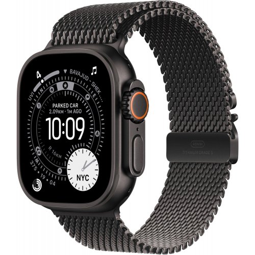 Ремінець Apple Milanese Loop for Apple Watch 49mm Small (MGHR4ZM/A) Black Titanium купити в Україні: Київ, Львів, Хмельницький, Тернопіль | Низька ціна, відгуки, характеристики від TELEMART фото