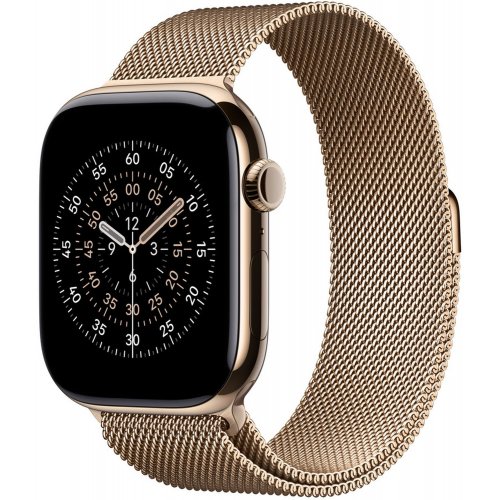Ремінець Apple Milanese Loop for Apple Watch 46mm M/L (MGJ54ZM/A) Gold купити в Україні: Київ, Львів, Хмельницький, Тернопіль | Низька ціна, відгуки, характеристики від TELEMART фото