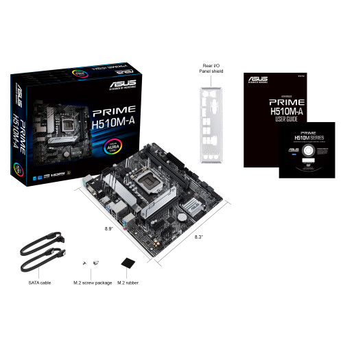 Уценка материнская плата Asus PRIME H510M-A (s1200, Intel H510) (Следы использования, 810133) купить в Украине: Киев, Днепр, Харьков, Одесса  | Проверка совместимости, низкая цена, отзывы, характеристики от TELEMART фото