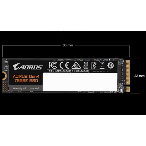 SSD-диск Gigabyte AORUS Gen4 7000E 3D NAND TLC 1TB M.2 (2280 PCI-E) NVMe 1.4 (AG470E1TB) купити в Україні: Київ, Львів, Хмельницький, Тернопіль | Перевірка сумісності, низька ціна, відгуки, характеристики від TELEMART фото
