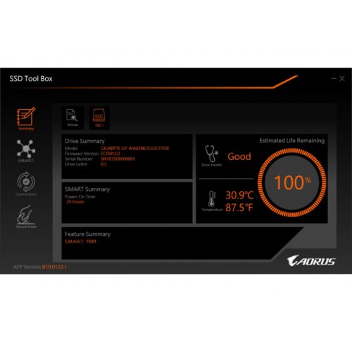 SSD-диск Gigabyte AORUS Gen4 7000E 3D NAND TLC 1TB M.2 (2280 PCI-E) NVMe 1.4 (AG470E1TB) купити в Україні: Київ, Львів, Хмельницький, Тернопіль | Перевірка сумісності, низька ціна, відгуки, характеристики від TELEMART фото