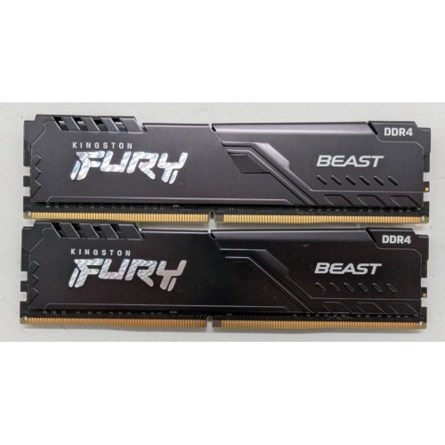 Озу Kingston DDR4 16GB (2x8GB) 3200Mhz FURY Beast Black (KF432C16BBK2/16) (Восстановлено продавцом, 810467) купить в Украине: Киев, Днепр, Харьков, Одесса  | Проверка совместимости, низкая цена, отзывы, характеристики от TELEMART фото