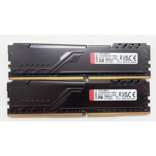 Озу Kingston DDR4 16GB (2x8GB) 3200Mhz FURY Beast Black (KF432C16BBK2/16) (Восстановлено продавцом, 810467) купить в Украине: Киев, Днепр, Харьков, Одесса  | Проверка совместимости, низкая цена, отзывы, характеристики от TELEMART фото