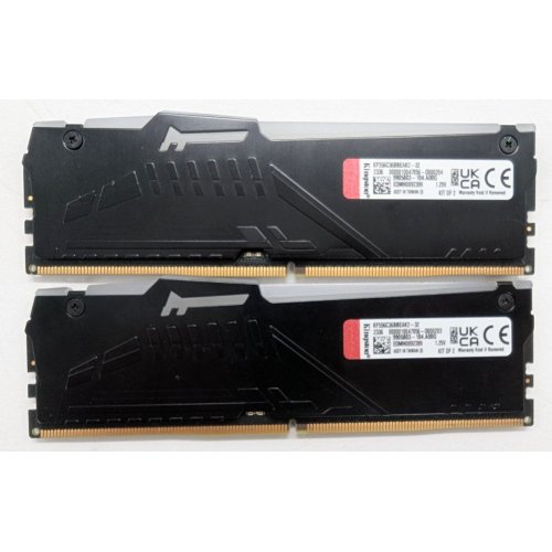 Озу Kingston DDR5 32GB (2x16GB) 5600Mhz FURY Beast RGB (KF556C36BBEAK2-32) (Восстановлено продавцом, 810470) купить в Украине: Киев, Днепр, Харьков, Одесса  | Проверка совместимости, низкая цена, отзывы, характеристики от TELEMART фото
