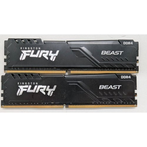 Озу Kingston DDR4 16GB (2x8GB) 3200Mhz FURY Beast Black (KF432C16BBK2/16) (Восстановлено продавцом, 810564) купить в Украине: Киев, Днепр, Харьков, Одесса  | Проверка совместимости, низкая цена, отзывы, характеристики от TELEMART фото