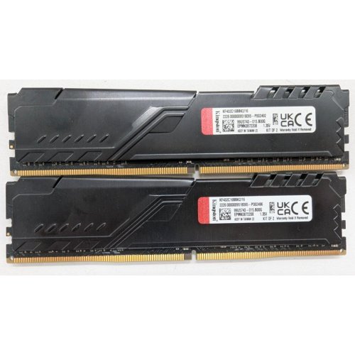 Озу Kingston DDR4 16GB (2x8GB) 3200Mhz FURY Beast Black (KF432C16BBK2/16) (Восстановлено продавцом, 810564) купить в Украине: Киев, Днепр, Харьков, Одесса  | Проверка совместимости, низкая цена, отзывы, характеристики от TELEMART фото