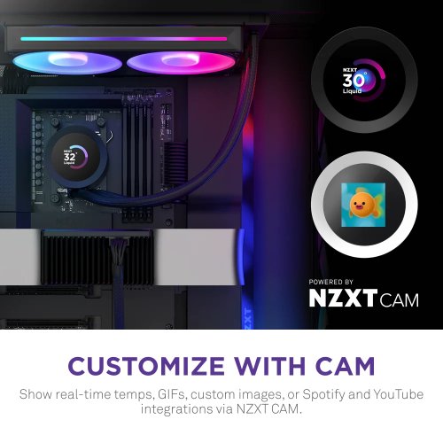 Готовая СВО NZXT Kraken Plus 240 RGB (RL-KR240-B2) Black купить в Украине: Киев, Днепр, Харьков, Одесса  | Проверка совместимости, низкая цена, отзывы, характеристики от TELEMART фото