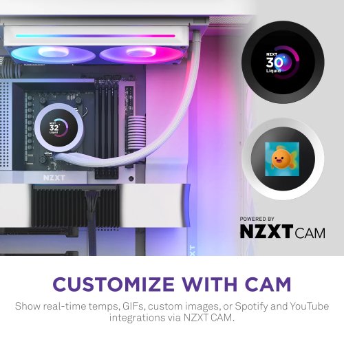Готова СВО NZXT Kraken Plus 240 RGB (RL-KR240-W2) White купити в Україні: Київ, Львів, Хмельницький, Тернопіль | Перевірка сумісності, низька ціна, відгуки, характеристики від TELEMART фото