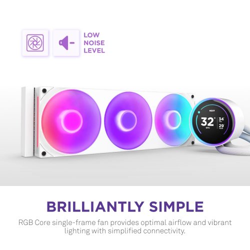 Готовая СВО NZXT Kraken Elite 420 RGB (RL-KR42E-W2) White купить в Украине: Киев, Днепр, Харьков, Одесса  | Проверка совместимости, низкая цена, отзывы, характеристики от TELEMART фото