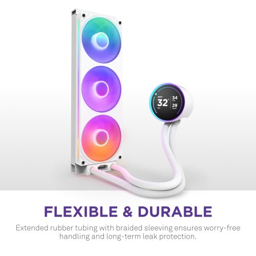 Готовая СВО NZXT Kraken Elite 420 RGB (RL-KR42E-W2) White купить в Украине: Киев, Днепр, Харьков, Одесса  | Проверка совместимости, низкая цена, отзывы, характеристики от TELEMART фото