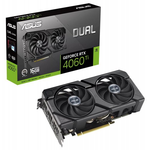 Відеокарта Asus GeForce RTX 4060 Ti Dual EVO 16384MB (DUAL-RTX4060TI-16G-EVO) (Відновлено продавцем, 810715) купити в Україні: Київ, Львів, Хмельницький, Тернопіль | Перевірка сумісності, низька ціна, відгуки, характеристики від TELEMART фото