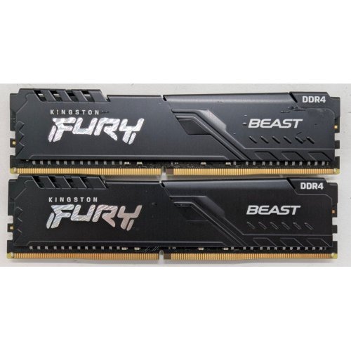 Озп Kingston DDR4 32GB (2x16GB) 3200Mhz FURY Beast Black (KF432C16BB1K2/32) (Відновлено продавцем, 810747) купити в Україні: Київ, Львів, Хмельницький, Тернопіль | Перевірка сумісності, низька ціна, відгуки, характеристики від TELEMART фото