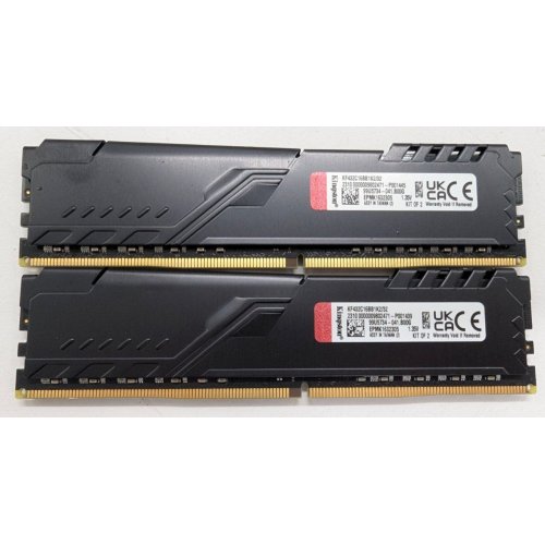 Озп Kingston DDR4 32GB (2x16GB) 3200Mhz FURY Beast Black (KF432C16BB1K2/32) (Відновлено продавцем, 810747) купити в Україні: Київ, Львів, Хмельницький, Тернопіль | Перевірка сумісності, низька ціна, відгуки, характеристики від TELEMART фото