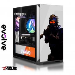 Комп'ютер EVOLVE SpecialPart CS2 PC (EVSP-CS2R7500FN5060-D532S1TBK) Black / AMD Ryzen 5 7500F (3.7-5.0), 6 ядер / RTX 5060 / 32 ГБ (DDR5) / 1024 ГБ (SSD)