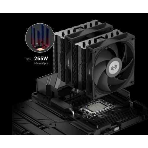 Кулер PCCooler RT620 Black купить в Украине: Киев, Днепр, Харьков, Одесса  | Проверка совместимости, низкая цена, отзывы, характеристики от TELEMART фото