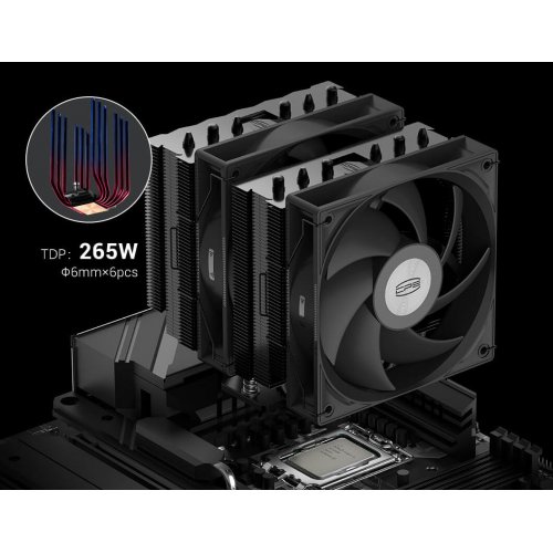 Кулер PCCooler RT620 Pro Black купити в Україні: Київ, Львів, Хмельницький, Тернопіль | Перевірка сумісності, низька ціна, відгуки, характеристики від TELEMART фото