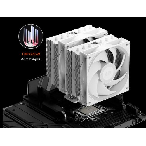 Кулер PCCooler RT620 Pro White купити в Україні: Київ, Львів, Хмельницький, Тернопіль | Перевірка сумісності, низька ціна, відгуки, характеристики від TELEMART фото