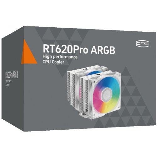 Кулер PCCooler RT620 Pro ARGB White купити в Україні: Київ, Львів, Хмельницький, Тернопіль | Перевірка сумісності, низька ціна, відгуки, характеристики від TELEMART фото