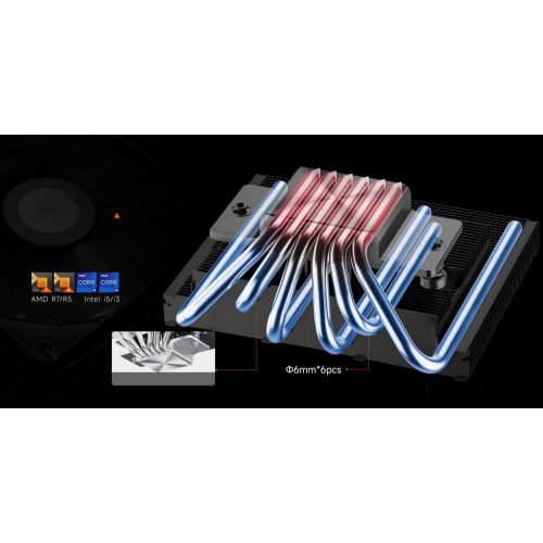 Кулер PCCooler RC600-67 Black купити в Україні: Київ, Львів, Хмельницький, Тернопіль | Перевірка сумісності, низька ціна, відгуки, характеристики від TELEMART фото