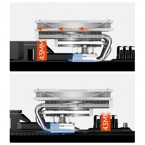 Кулер PCCooler RC600-67 Black купити в Україні: Київ, Львів, Хмельницький, Тернопіль | Перевірка сумісності, низька ціна, відгуки, характеристики від TELEMART фото