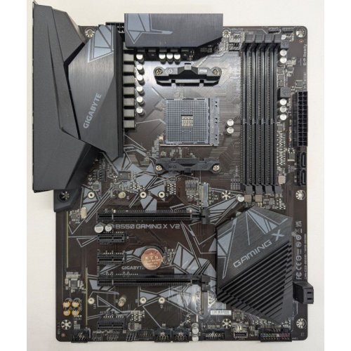 Материнська плата Gigabyte B550 GAMING X V2 (sAM4, AMD B550) (Відновлено продавцем, 811016) купити в Україні: Київ, Львів, Хмельницький, Тернопіль | Перевірка сумісності, низька ціна, відгуки, характеристики від TELEMART фото