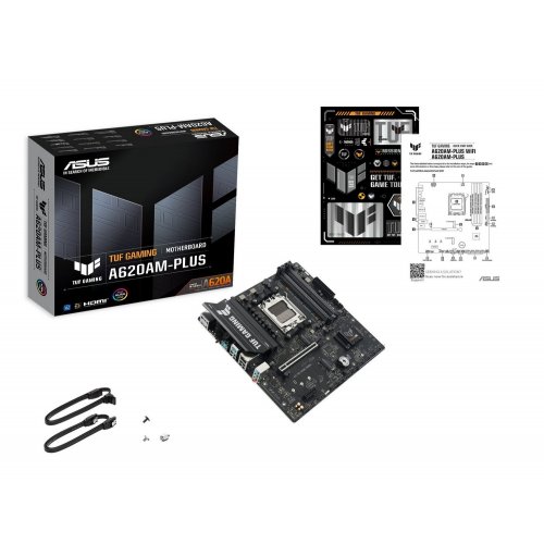 Материнская плата Asus TUF GAMING A620AM-PLUS (sAM5, AMD A620A) купить в Украине: Киев, Днепр, Харьков, Одесса  | Проверка совместимости, низкая цена, отзывы, характеристики от TELEMART фото