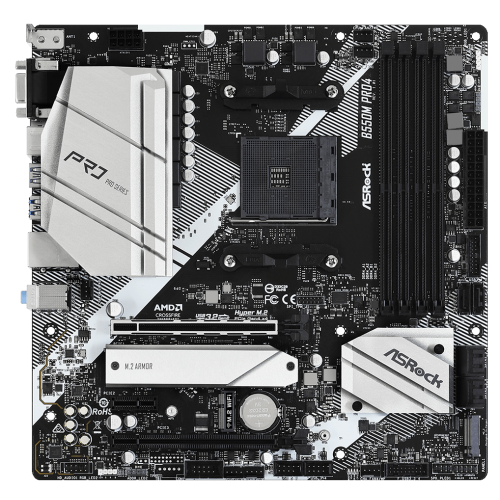 Уценка материнская плата AsRock B550M Pro4 (sAM4, AMD B550) (Вскрытая упаковка, 811189) купить в Украине: Киев, Днепр, Харьков, Одесса  | Проверка совместимости, низкая цена, отзывы, характеристики от TELEMART фото