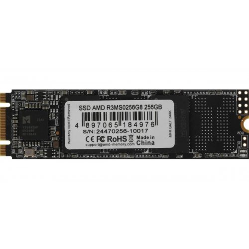 SSD-диск AMD Radeon R3 3D NAND 256GB M.2 (2280 SATA) (R3MS0256G8) купити в Україні: Київ, Львів, Хмельницький, Тернопіль | Перевірка сумісності, низька ціна, відгуки, характеристики від TELEMART фото