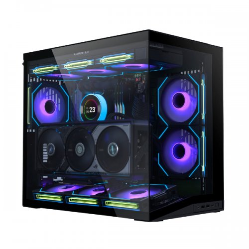 Корпус Lian Li O11 Dynamic Mini V2 Flow Tempered Glass без БЖ (G99.O11DMIV2FX.00) Black купити в Україні: Київ, Львів, Хмельницький, Тернопіль | Перевірка сумісності, низька ціна, відгуки, характеристики від TELEMART фото