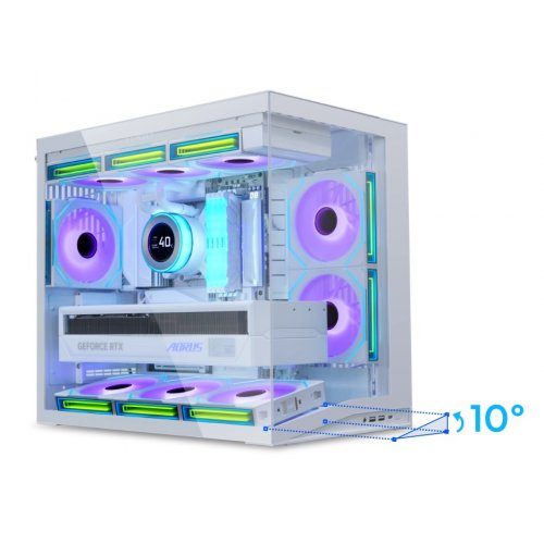Корпус Lian Li O11 Dynamic Mini V2 Flow Tempered Glass без БЖ (G99.O11DMIV2FX.00) Black купити в Україні: Київ, Львів, Хмельницький, Тернопіль | Перевірка сумісності, низька ціна, відгуки, характеристики від TELEMART фото