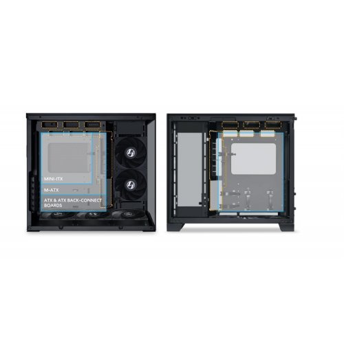 Корпус Lian Li O11 Dynamic Mini V2 Flow Tempered Glass без БЖ (G99.O11DMIV2FX.00) Black купити в Україні: Київ, Львів, Хмельницький, Тернопіль | Перевірка сумісності, низька ціна, відгуки, характеристики від TELEMART фото