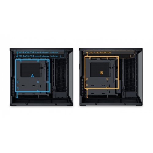 Корпус Lian Li O11 Dynamic Mini V2 Flow Tempered Glass без БЖ (G99.O11DMIV2FX.00) Black купити в Україні: Київ, Львів, Хмельницький, Тернопіль | Перевірка сумісності, низька ціна, відгуки, характеристики від TELEMART фото