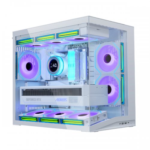 Корпус Lian Li O11 Dynamic Mini V2 Flow Tempered Glass без БЖ (G99.O11DMIV2FW.00) White купити в Україні: Київ, Львів, Хмельницький, Тернопіль | Перевірка сумісності, низька ціна, відгуки, характеристики від TELEMART фото