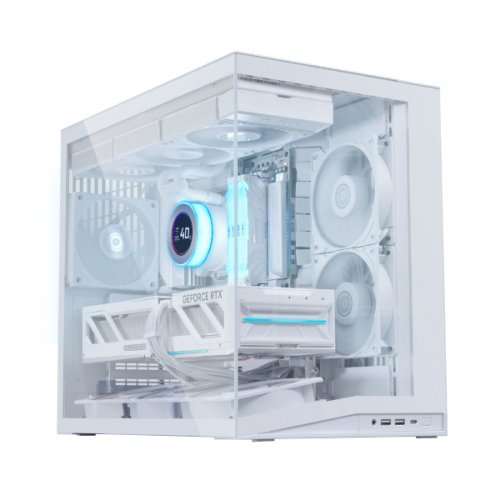 Корпус Lian Li O11 Dynamic Mini V2 Flow Tempered Glass без БЖ (G99.O11DMIV2FW.00) White купити в Україні: Київ, Львів, Хмельницький, Тернопіль | Перевірка сумісності, низька ціна, відгуки, характеристики від TELEMART фото
